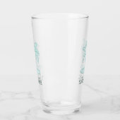 Strandhuis Palm Trees Aqua Blue ID623 Glas (Links)