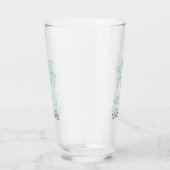 Strandhuis Palm Trees Aqua Blue ID623 Glas (Rechts)