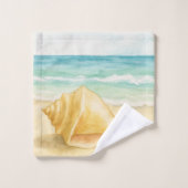 Strandhuis Schelp  Bad Handdoek (Wasdoekje)