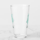 Strandhuis Schildpad Aqua Blauwe ID623 Glas (Links)