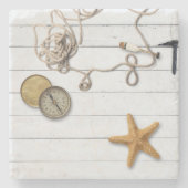 Strandhuis Stone Onderzetter (Voorkant)