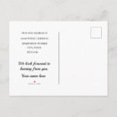 Strandhuis We Zijn Verhuisd  Aankondigingskaart (Achterkant)