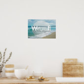 strandhuis welkom poster wandkunst (Keuken)