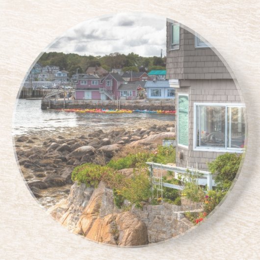  strandhuis zandsteen onderzetter (Voorkant)