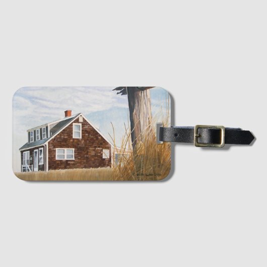 Strandhuis Zonsopgang Bagagelabel (Voorkant (horizontaal))