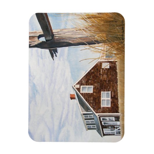 Strandhuis Zonsopgang Flexibele Magneet (Verticaal)