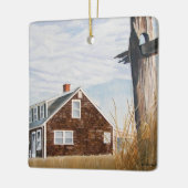 Strandhuis Zonsopgang Keramisch Ornament (Links)