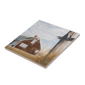 Strandhuis Zonsopgang Tegeltje (Zijkant)