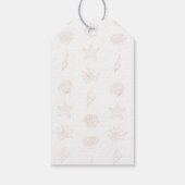 Strandhuisje Baby Shower Bedankt Cadeaulabel (Achterkant)