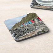 Strandhuisjes bij Sheringham Norfolk Bier Onderzetter (Linkerzijde)