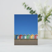 strandhuisjes briefkaart (Staand voorkant)