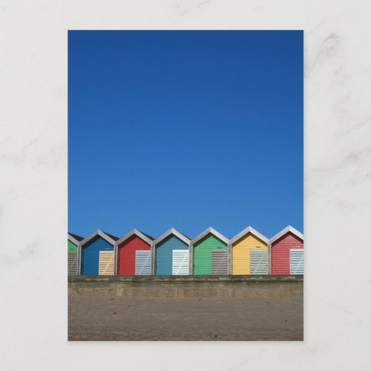 strandhuisjes briefkaart (Voorkant)