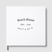 Strandhuisjes. Datum jaar aangepaste coördinaten t Gastenboek (Voorkant)