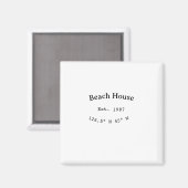 Strandhuisjes. Datum jaar aangepaste coördinaten t Magneet (Voorkant / Achterkant)