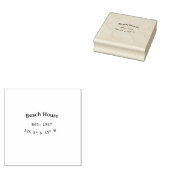 Strandhuisjes. Datum jaar aangepaste coördinaten t Rubberstempel (Gestempeld)