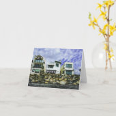 Strandhuisjes in Oceanside Kaart (Gele Bloem)