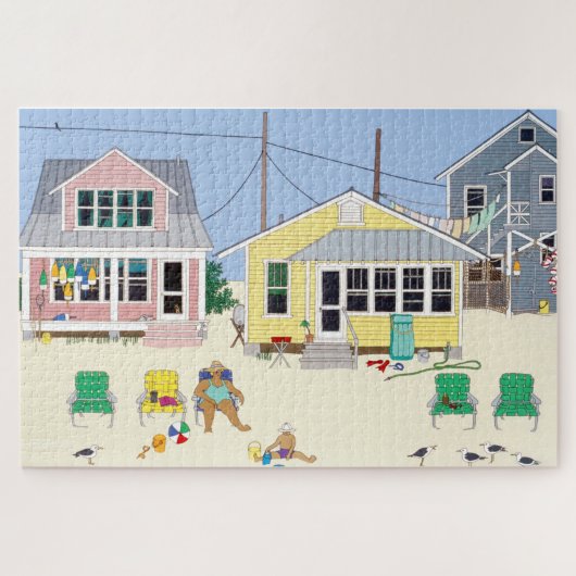 Strandhuisjes Legpuzzel (Horizontaal)