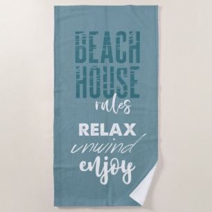 Strandhuisregels: Ontspan Geniet Strandhanddoek Strandlaken