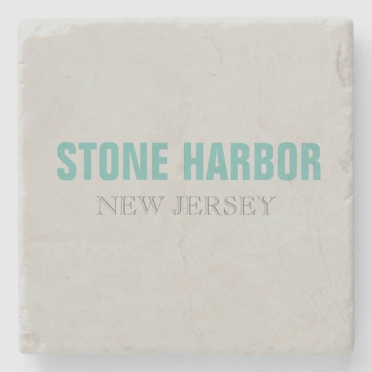Strandhuisstijl Stone Harbor New Jersey Stenen Onderzetter (Voorkant)
