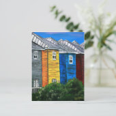 strandhuizen die illustratiegeschenken tekenen briefkaart (Staand voorkant)