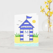 Strandhut Blauwe Kaart (Gele Bloem)