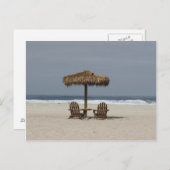 strandhut briefkaart (Voorkant / Achterkant)