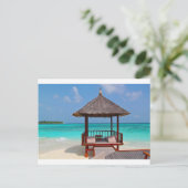 Strandhut Tropical Paradise Peace Relax Remote Briefkaart (Staand voorkant)