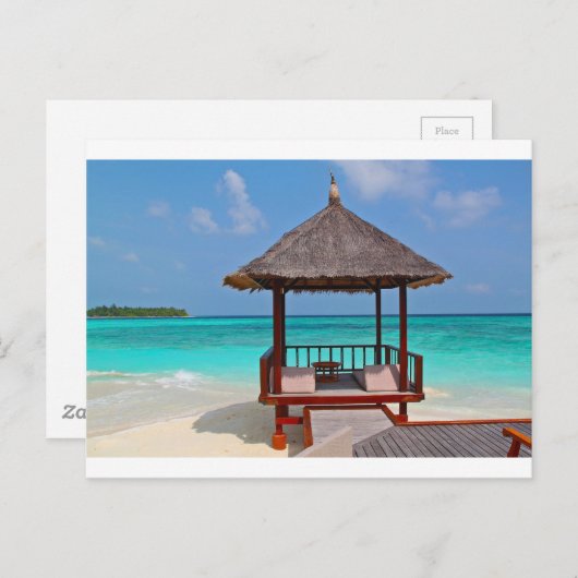 Strandhut Tropical Paradise Peace Relax Remote Briefkaart (Voorkant / Achterkant)