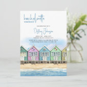 Strandhutjes Meisjesweekend Reisplan Kaart (Staand voorkant)