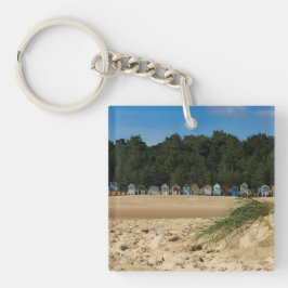 Strandhutten bij Wells Norfolk sleutelhanger