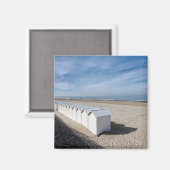 Strandhutten in Fort Mahon in Frankrijk Magneet (Voorkant / Achterkant)