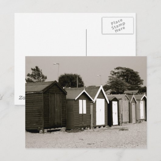 Strandhutten, Mersea Island, Essex, Engeland Briefkaart (Voorkant / Achterkant)