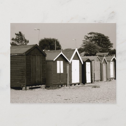 Strandhutten, Mersea Island, Essex, Engeland Briefkaart (Voorkant)