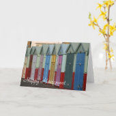 Strandhutten pensioenkaart kaart (Gele Bloem)