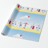 Strandhutten Wrapping Paper Cadeaupapier (Uitgerold)