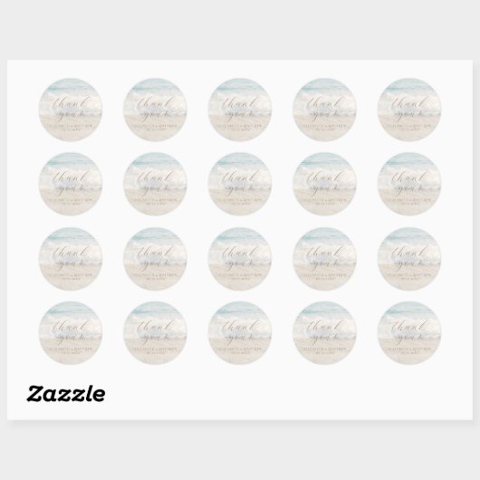 Strandhuwelijk | Bedankt Sticker (Vel)