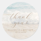 Strandhuwelijk | Bedankt Sticker (Voorkant)