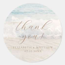 Strandhuwelijk | Bedankt Sticker