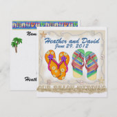 Strandhuwelijk Kaart (Voorkant / Achterkant)