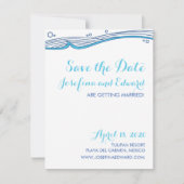 Strandhuwelijk Oceaan Golven Save the Date Kaart (Voorkant)