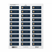 Strandhuwelijk schelp adresstickers etiket (Full Sheet)