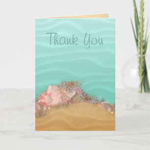 Strandhuwelijk Zandige Kust Bedankkaart