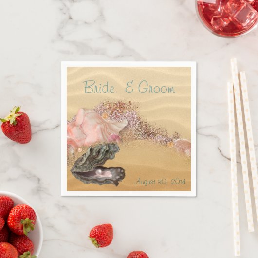 Strandhuwelijk Zandige Kust Servetten (Insitu)