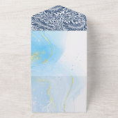 Strandhuwelijken  all in one uitnodiging (Buitenkant)