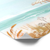 Strandillustratie Little Bakery bij het zee Poster (Hoek)