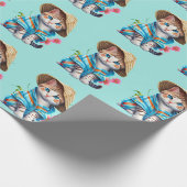 Strandjutterende kat cadeaupapier (Hoek)