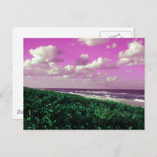 strandkaart briefkaart (Voorkant / Achterkant)