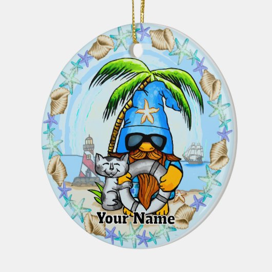 strandkabouter keramisch ornament (Links)