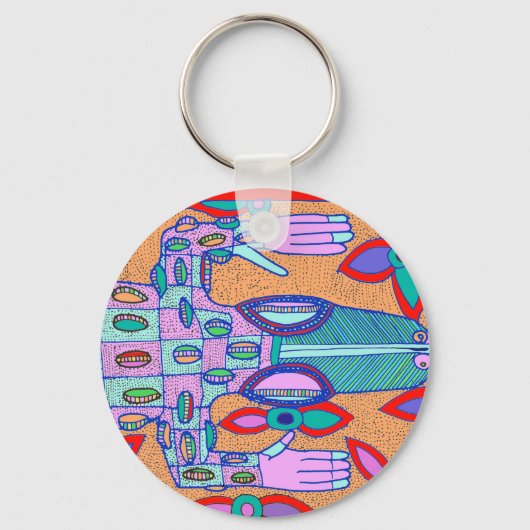 Strandkabouter Krokodil Sleutelhanger (Voorkant)