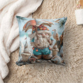 Strandkabouter met een paraplu kussen (Deken)